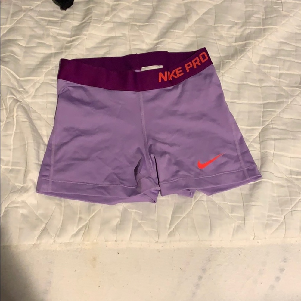 Purple Nike Pro Shorts